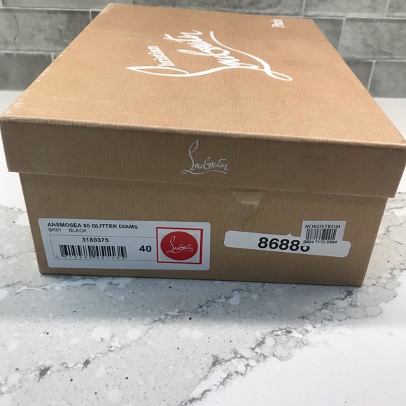christian louboutin anemosea 85 glitter diams SZ 40 Fits A Size 8 Or 8 1/2 - Picture 6 of 14